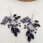 Dark Purple Crystal Statement Earrings, thumbnail 5 of 5