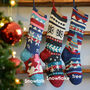 Personalised Hand Knitted Christmas Stocking, thumbnail 2 of 6