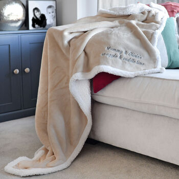 Personalised Maternity Mummy And Me Neutral Blanket, 2 of 11