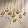 Crystal Zodiac Coin Necklace, thumbnail 2 of 7