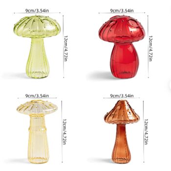 Mushroom Glass Bud Vase, 7 of 12
