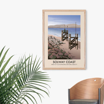 Solway Coast Aonb Travel Poster Art Print, 4 of 8