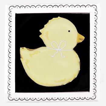 Personalised Hand Iced Baby Duck Letterbox Biscuits, 2 of 6