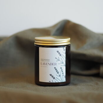 Lavender Botanical Soy Candle Hand Poured Soy Candle, 2 of 3