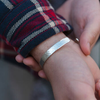 Sterling Silver Personalised Unisex Cuff, 5 of 6