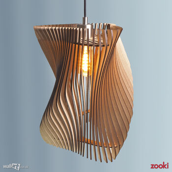 Zooki 26 'Helios' Wooden Pendant Light, 5 of 10