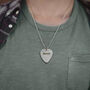 Personalised Sterling Silver Guitar Pick Pendant, thumbnail 2 of 4