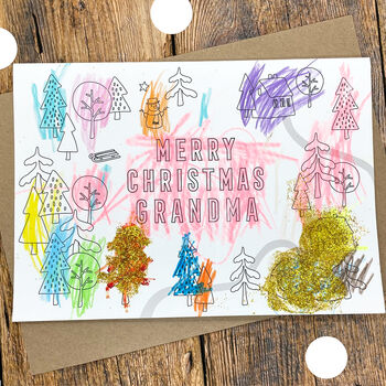 Personalised Colour In Christmas Cards For Grandparents, 4 of 4