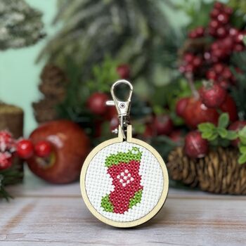 Stocking Up On Festive Cheer! Christmas Mini Matchbox Cross Stitch Kit, 4 of 5