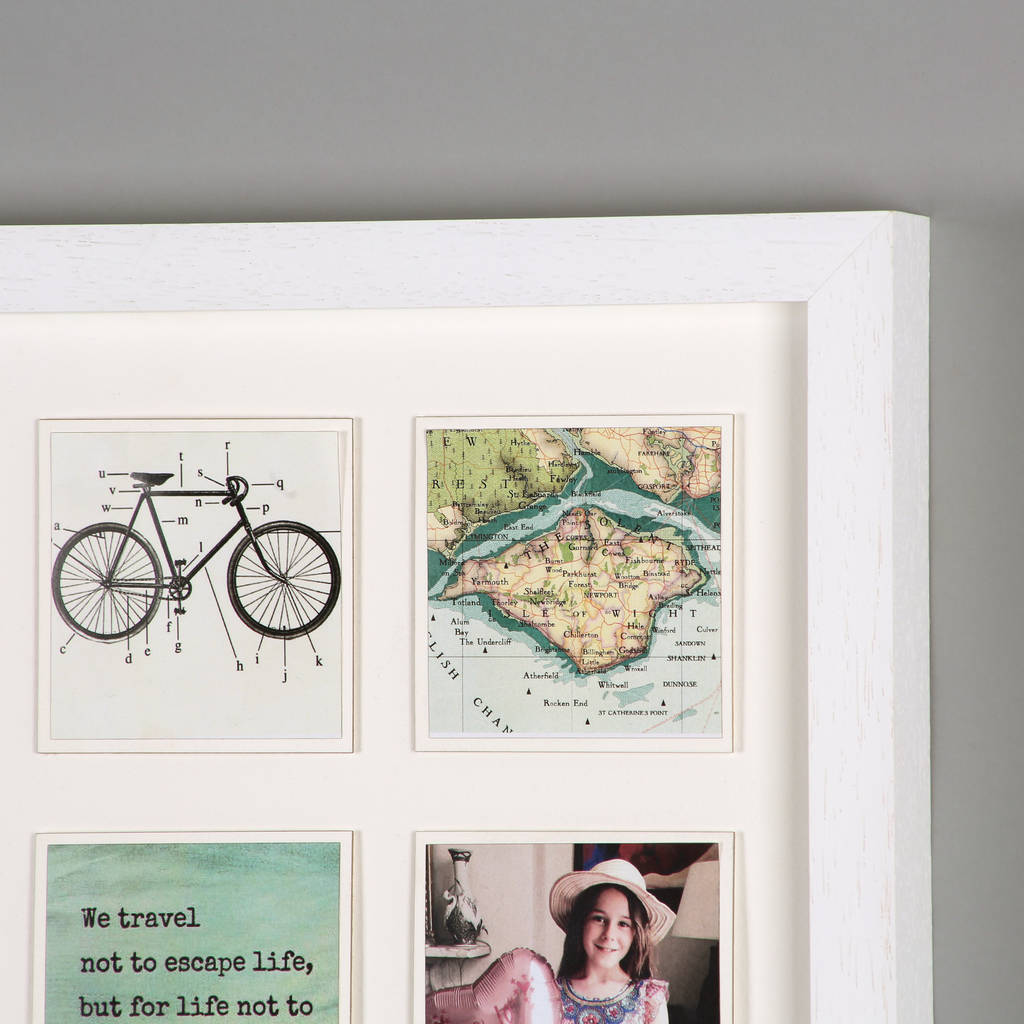 Personalised Map Photo Frame Print For Him By Bombus