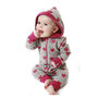 Baby Girls Pink Heart Outerwear Pram Suit, thumbnail 1 of 2