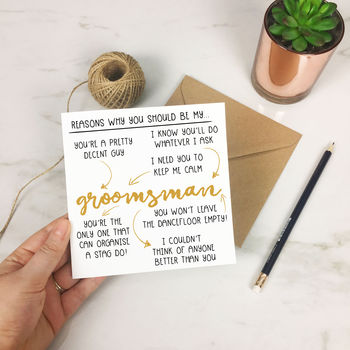 Personalised Be My Groomsman/Groomswoman Card, 3 of 7