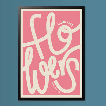 Flowers Typography Poster Print, 2 of 7