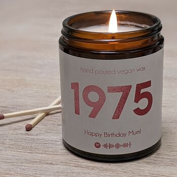 Personalised Special Year Spotify Vegan Candle, 6 of 6