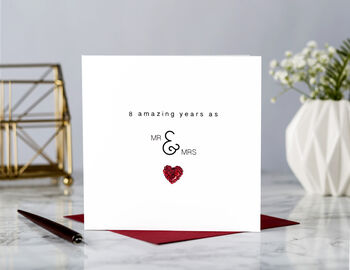Any Year Bespoke Wedding Anniversary Card, 2 of 3