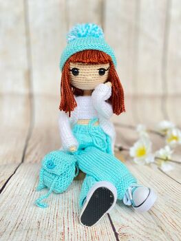 Posable Handmade Crochet Doll For Kids And Adults, 4 of 12