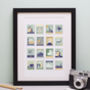 Stamp Art Destination Personalised Print 16 Stamps, thumbnail 3 of 12