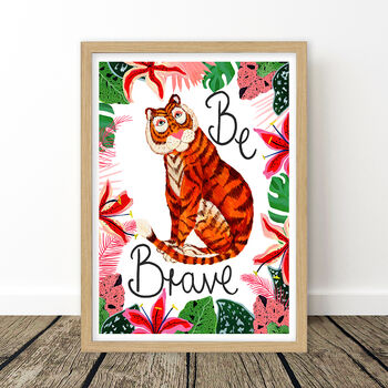 Be Brave Tiger Nursery Print, 9 of 11