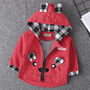 Personalised Bear Plaid Baby Coat, thumbnail 4 of 8