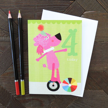 Poodle 4th Birthday Card, 3 of 5