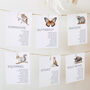 Woodland Animal Wdding Table Plan Cards, thumbnail 4 of 10