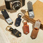 Personalised Metal Photo Keyring With Navy Leather Case, thumbnail 6 of 9