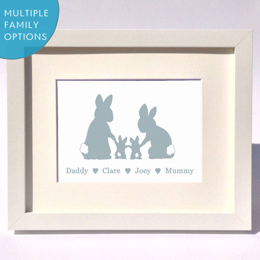 Personalised Rabbit Family Print, 1 of 7