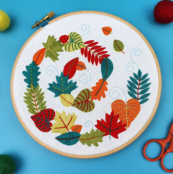 Autumn Leaves Embroidery Kit, 4 of 8