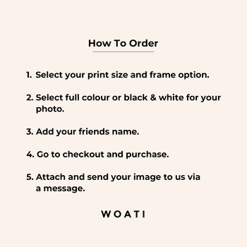 Personalised Best Friend Gift, Custom Photo Print, 5 of 6