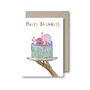 Birthday Cake Black Birthday Card, thumbnail 2 of 2