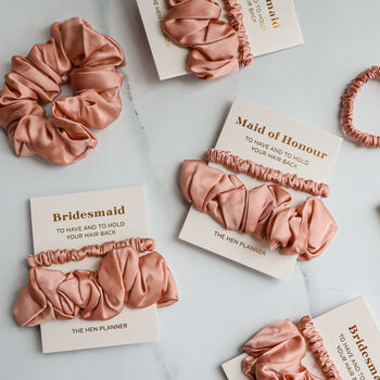 Maid Of Honour Proposal Silk Scrunchies Two Pack, 2 of 4