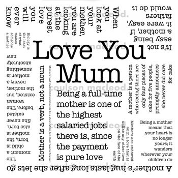 Love You Mum Print, 2 of 3