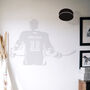 Personlaised Hockey Player Silhouette Wall Sticker, thumbnail 1 of 3