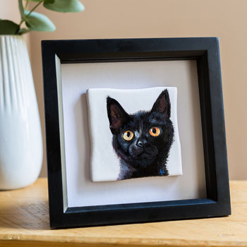 Personalised Hand Painted Pet Portrait Framed Tile, 3 of 10