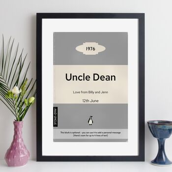 Personalised 50th Birthday Print 1976 Book Cover Gift, 8 of 12