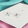 Friendship Sterling Silver Star Cluster Earrings, thumbnail 4 of 7