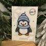 Cute Christmas Penguin Embroidered Fabric Patch, thumbnail 2 of 2