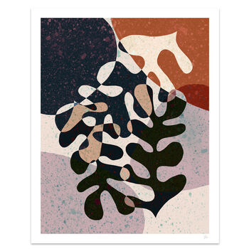 Terrazzo Abstract Seaweed Art Print, 3 of 7