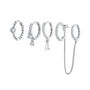 Anna Silver Crystal Huggie Earring Stacker Set, thumbnail 1 of 2
