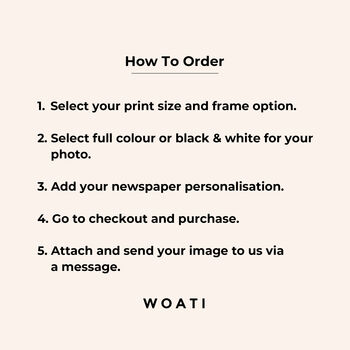 Personalised Wedding Gift, Wedding Newspaper Print, 4 of 6