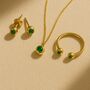 Emerald Solitaire Necklace, thumbnail 5 of 6