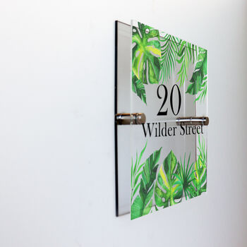 Modern Printed Tropical House Sign, 4 of 4