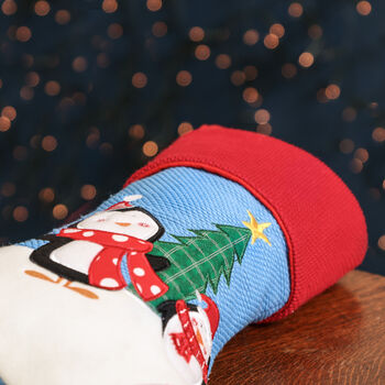 Embroidered Penguin Pals Christmas Stocking, 8 of 9
