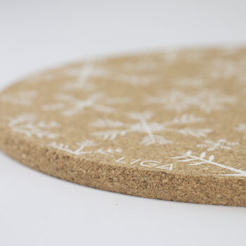 Cork Placemats And Coasters | Snowflake, 6 of 7