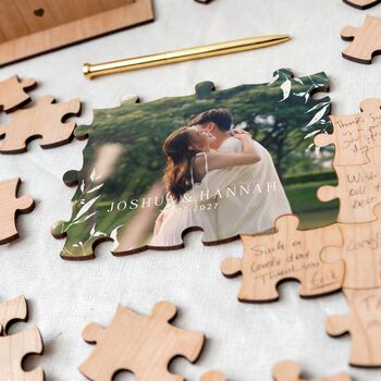 Personalised Photo Puzzle Wedding Guestbook Alternative, 2 of 11