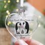 New Grandparents Penguin Christmas Glass Bauble, thumbnail 2 of 5