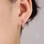 Sterling Silver Braided Huggie Hoops, thumbnail 2 of 10