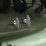 Grape Hyacinth Sterling Silver Stud Earrings, thumbnail 3 of 11