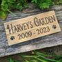 Hand Engraved Wooden Pet Memorial Plaque, thumbnail 7 of 8