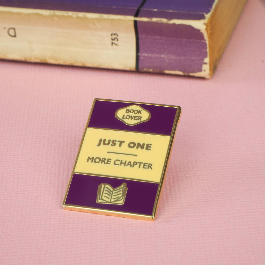 Download 'just one more chapter' enamel pin by literary emporium ...